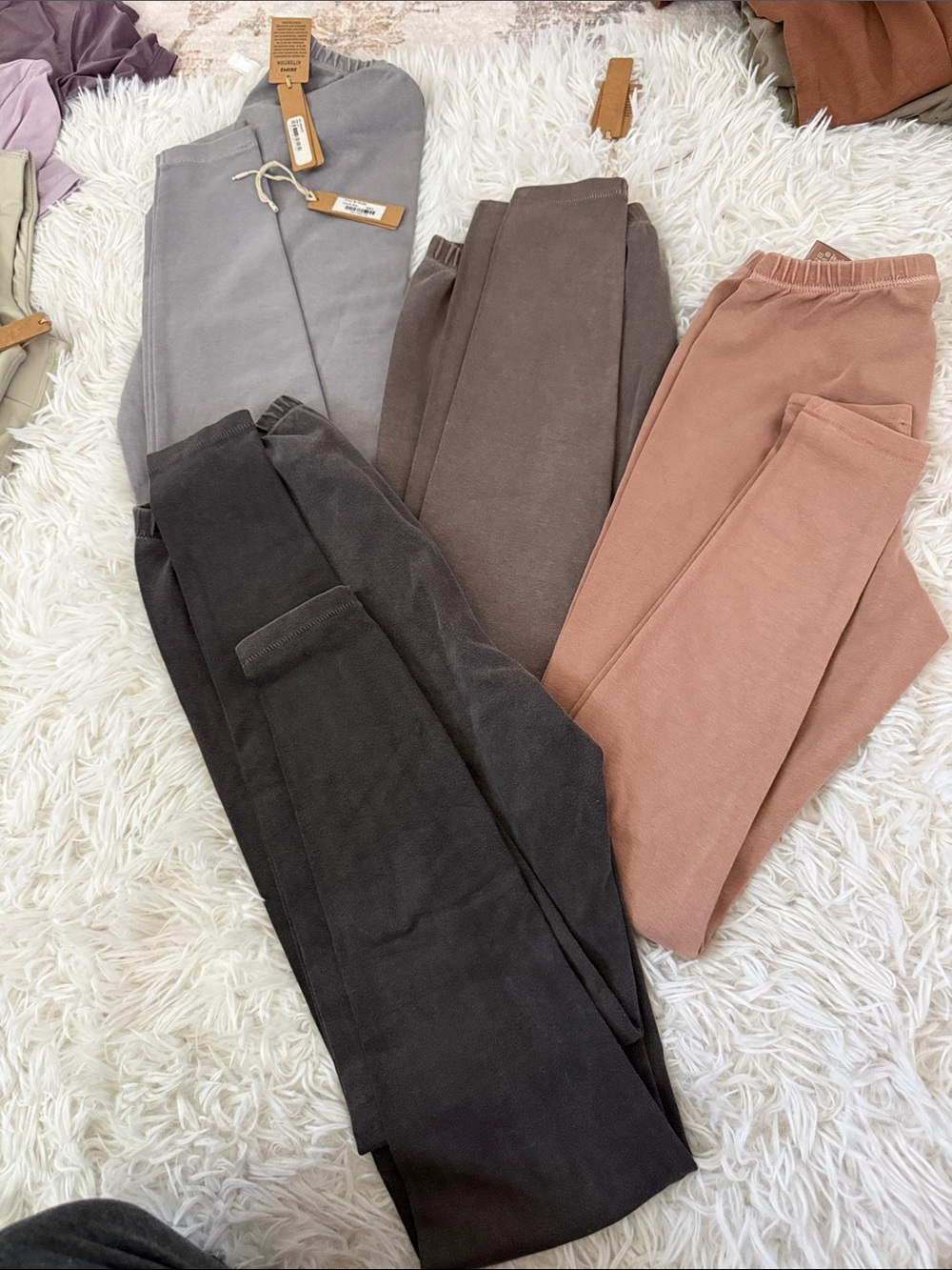 SKIMS  Cotton Leggings Set in Taupe, Charcoal, and Gray,  65$ Each